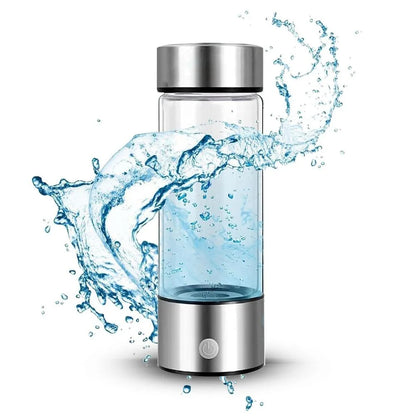 2024 New Gift Boxhydrogen Water Bottle 450ML Rich Alkaline Portable Glass Bottle Generator Ionizer Cups for Lovers,Family,Friend