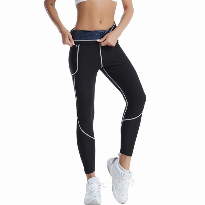 Sauna Set for Women Weight Loss Thermo Suit Hot Sweat Top Pants Fitness Jacket Leggings Fat Burner Fitness Exercise Workout Pant